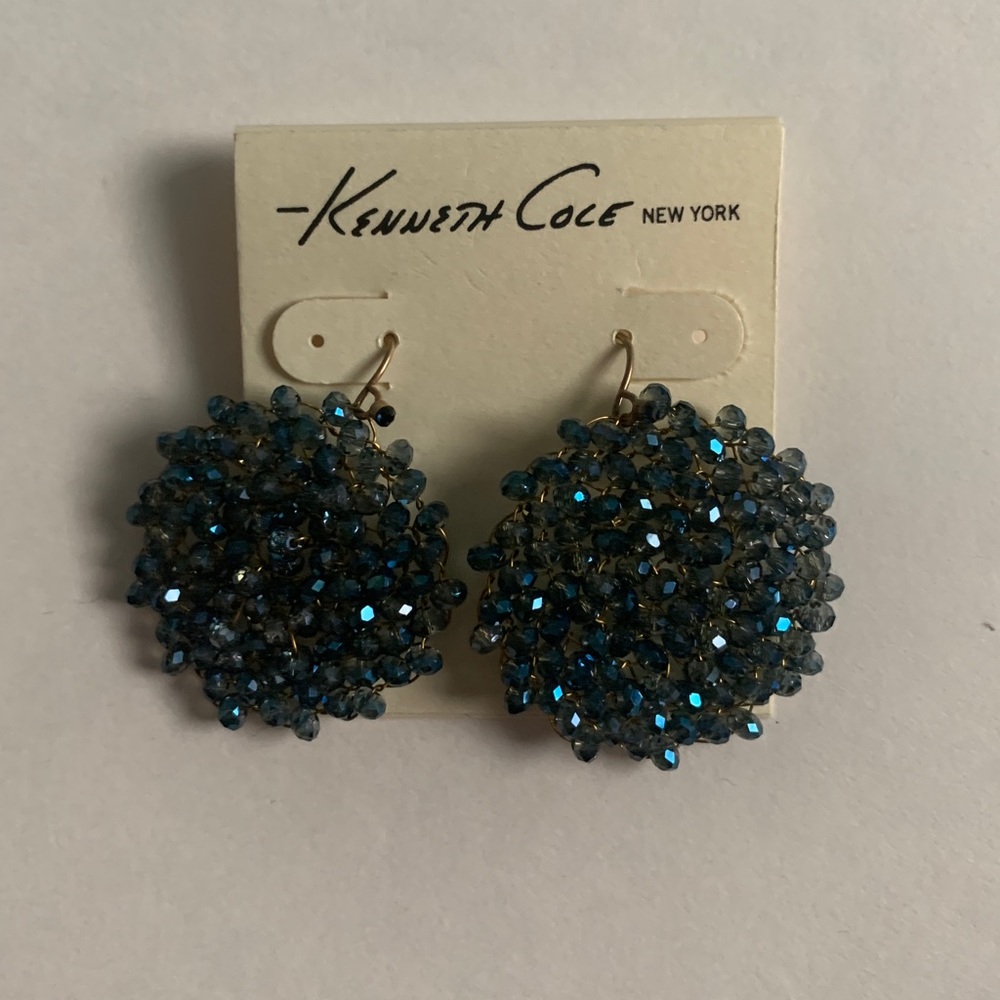 Kenneth Cole blue beaded drop earring